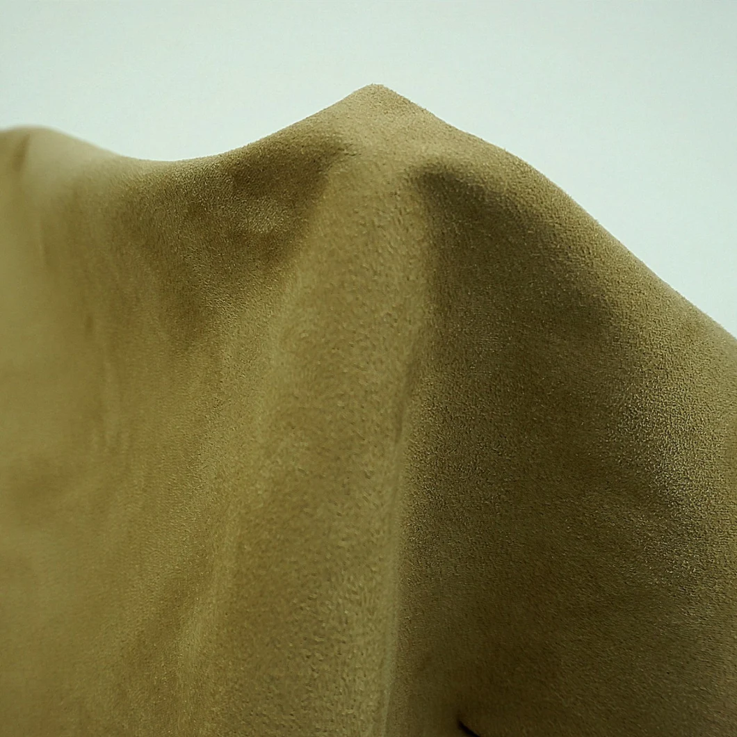 Micro Fiber Suede Fabric 92%Polyester 8%Spandex Soft Handfeeling Fabric for Coat